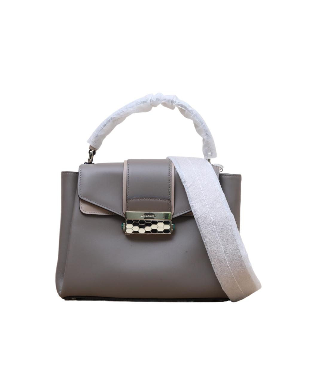 BVLGARI Серая кожаная сумка через плечо, фото 10