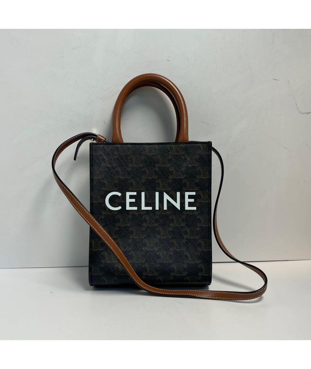 CELINE Коричневая сумка через плечо, фото 8