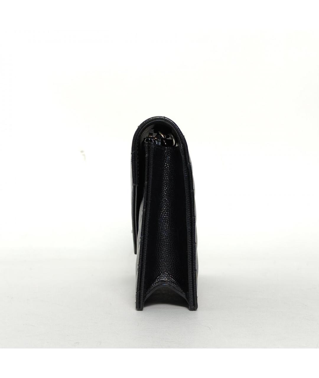 SAINT LAURENT Черная кожаная сумка через плечо, фото 5