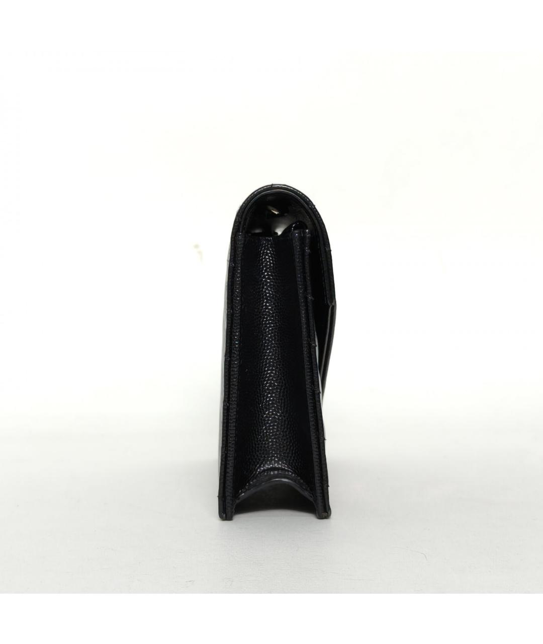 SAINT LAURENT Черная кожаная сумка через плечо, фото 3