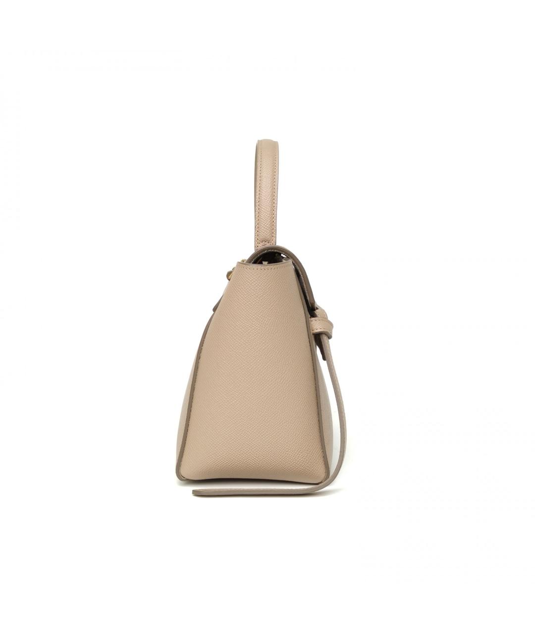 CELINE Бежевая кожаная сумка через плечо, фото 5