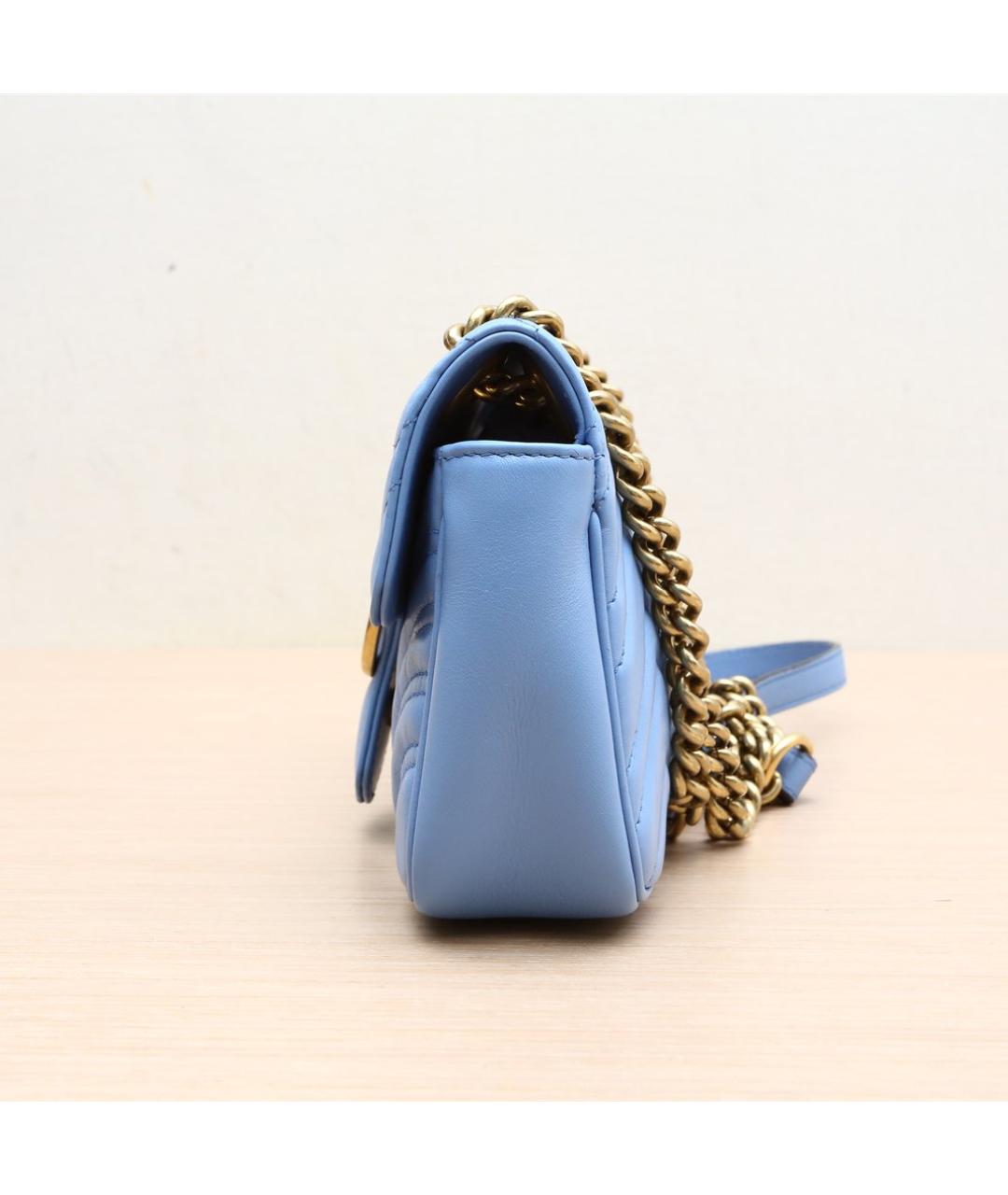 GUCCI Синяя кожаная сумка через плечо, фото 4