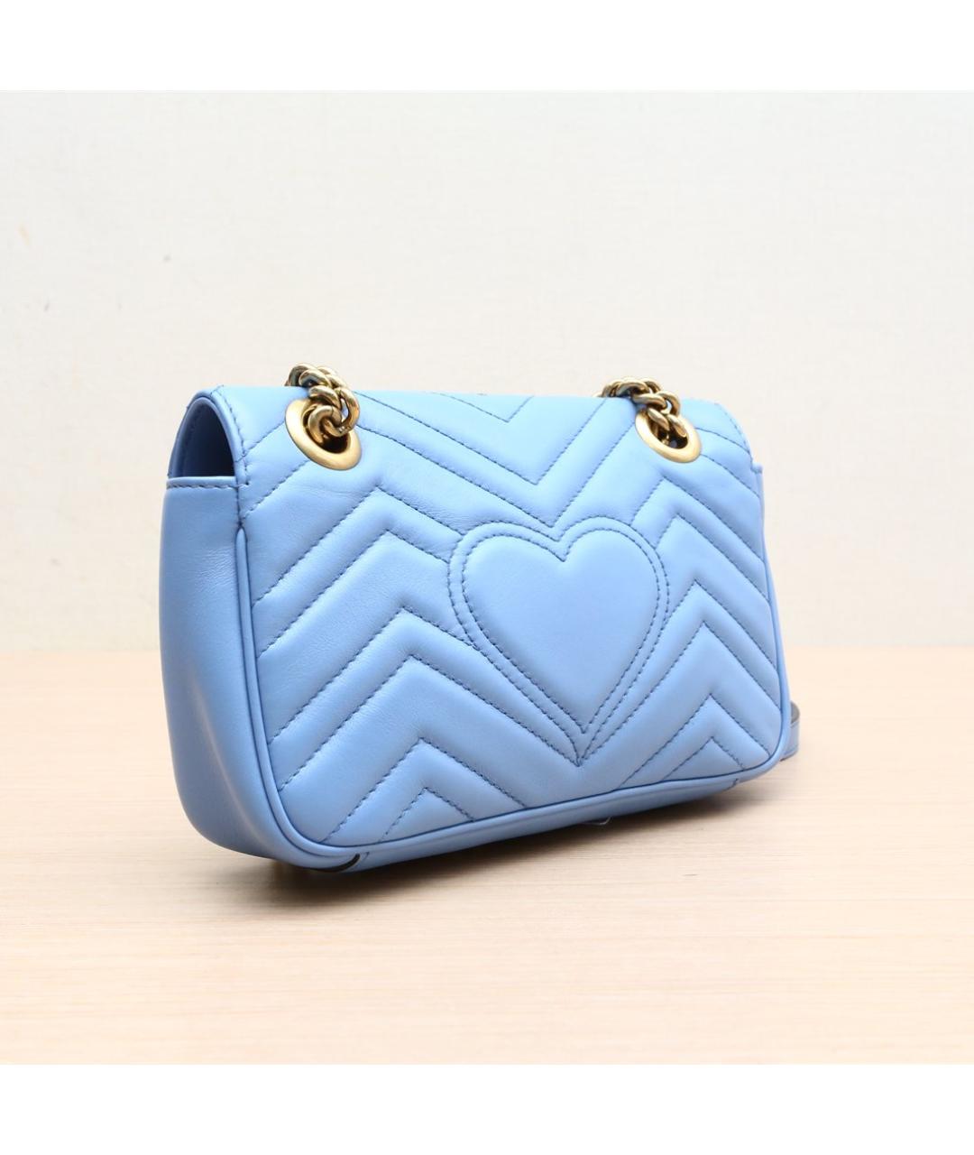 GUCCI Синяя кожаная сумка через плечо, фото 5