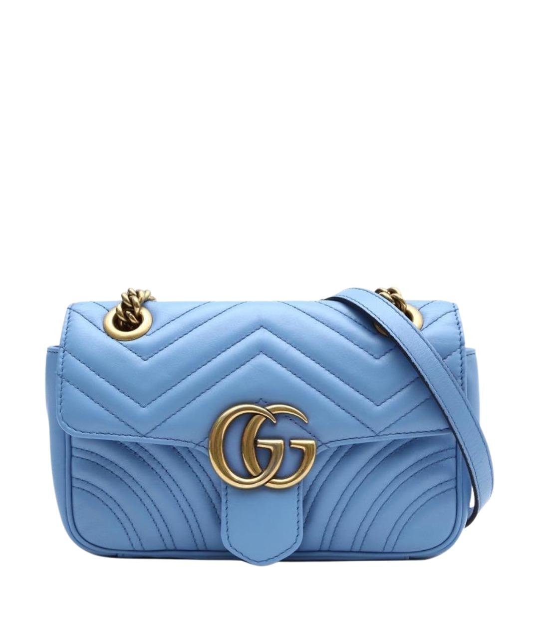 GUCCI Синяя кожаная сумка через плечо, фото 1