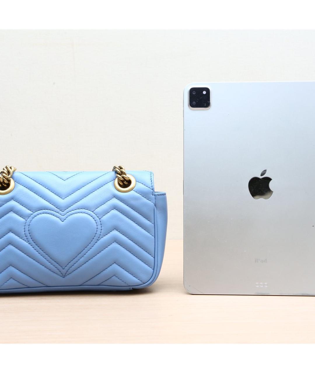 GUCCI Синяя кожаная сумка через плечо, фото 6