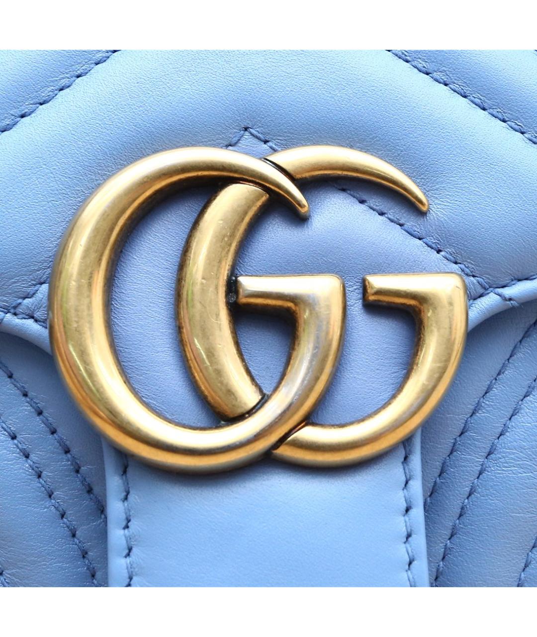 GUCCI Синяя кожаная сумка через плечо, фото 7