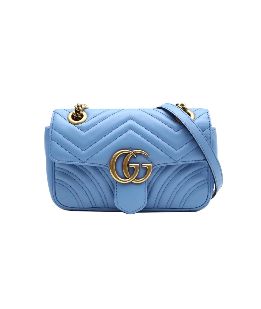 GUCCI Синяя кожаная сумка через плечо, фото 9