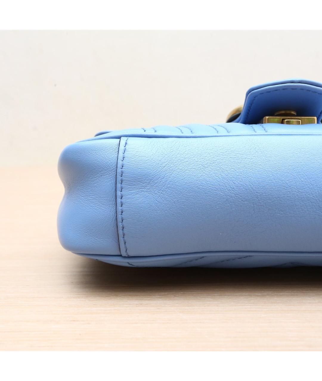 GUCCI Синяя кожаная сумка через плечо, фото 8