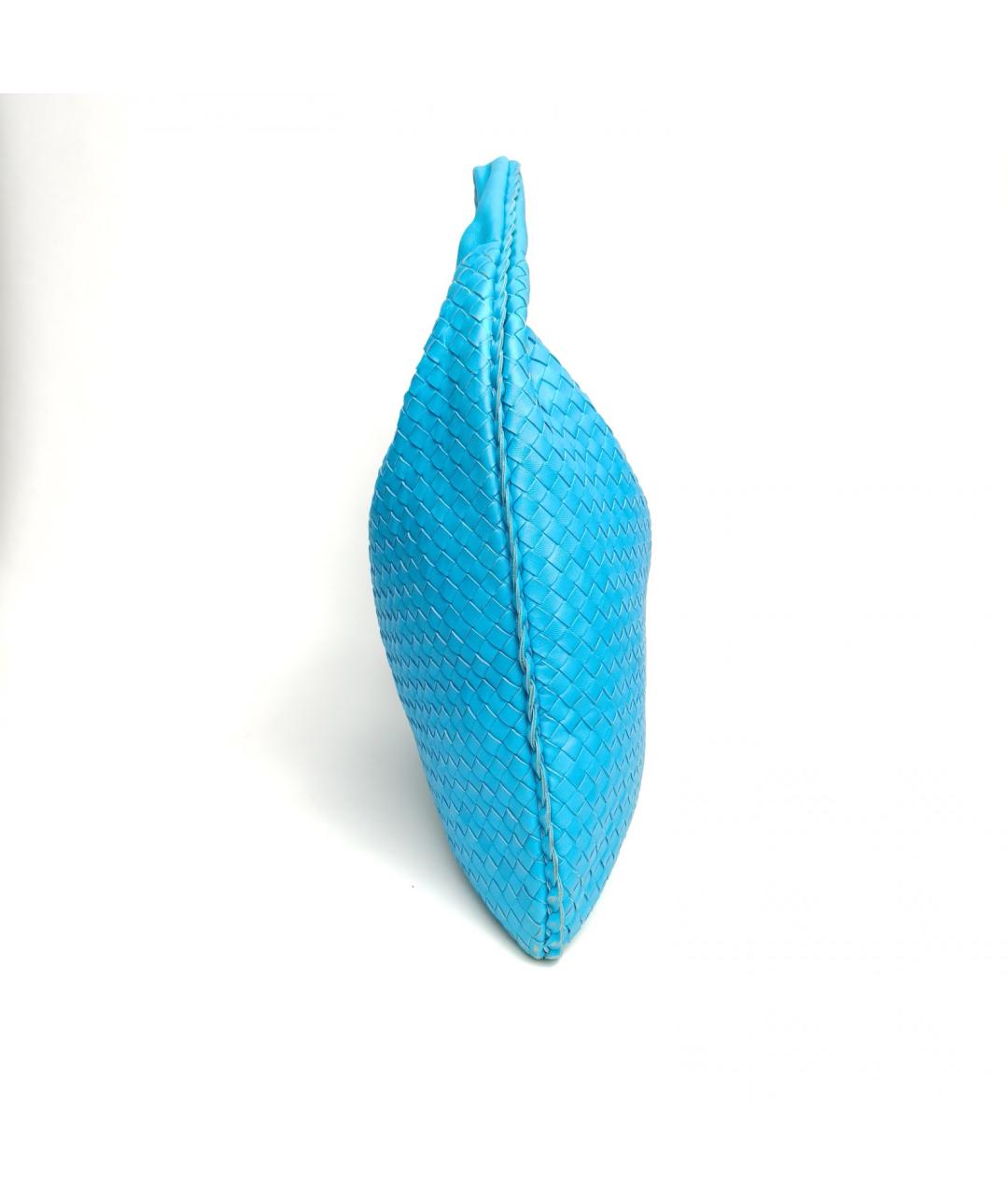 BOTTEGA VENETA Голубая кожаная сумка через плечо, фото 3