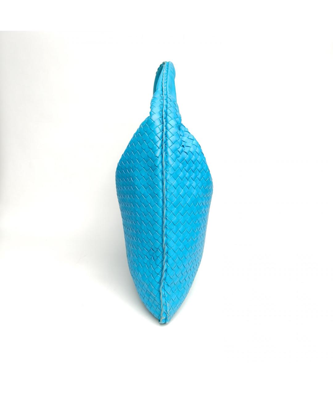 BOTTEGA VENETA Голубая кожаная сумка через плечо, фото 5