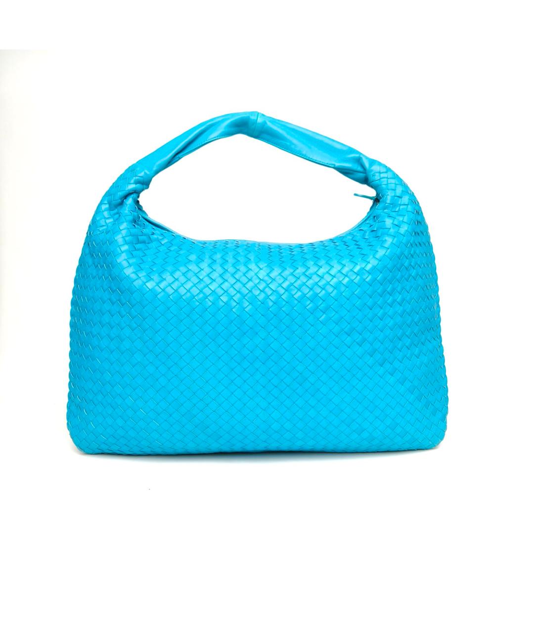 BOTTEGA VENETA Голубая кожаная сумка через плечо, фото 2