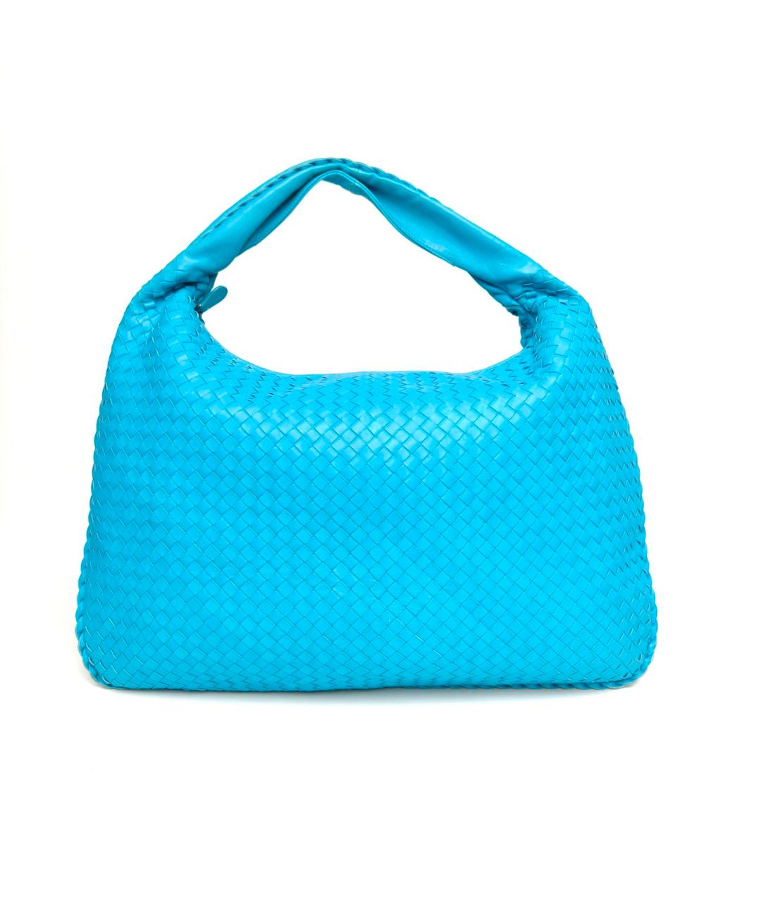 BOTTEGA VENETA Голубая кожаная сумка через плечо, фото 4