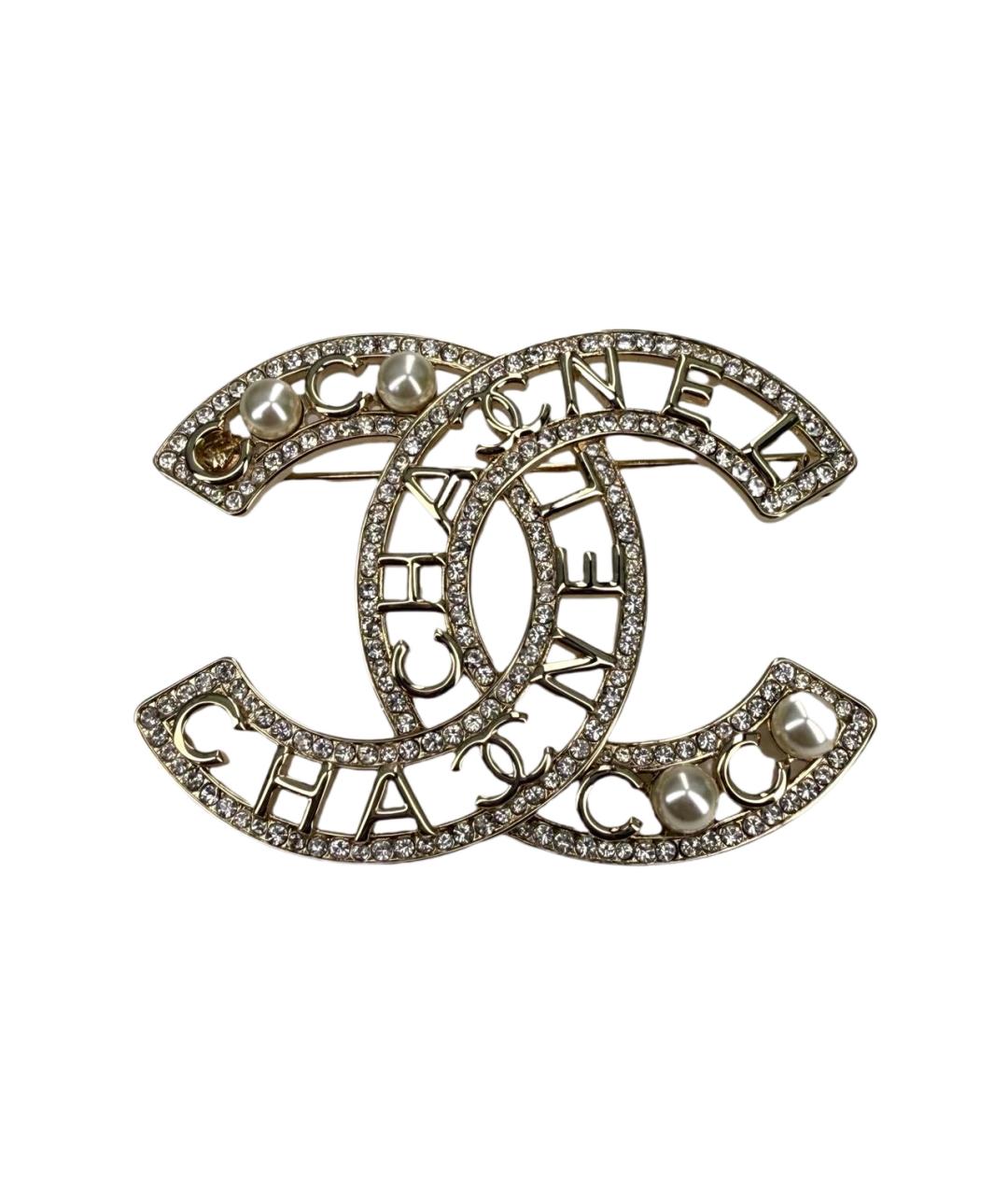 CHANEL Золотая металлическая булавка / брошь, фото 1