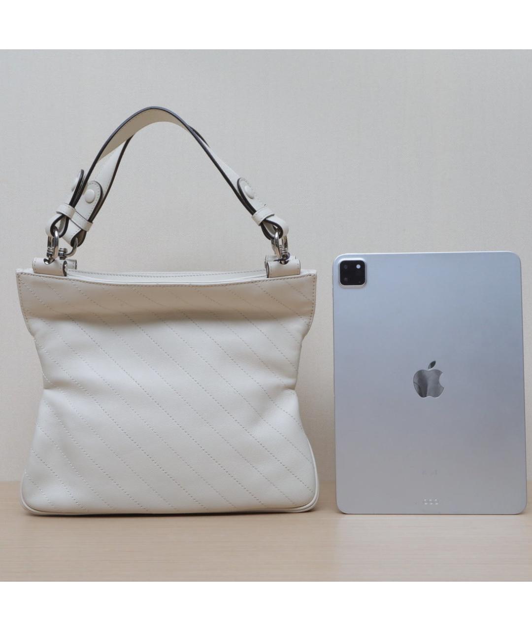GUCCI Белая кожаная сумка через плечо, фото 6