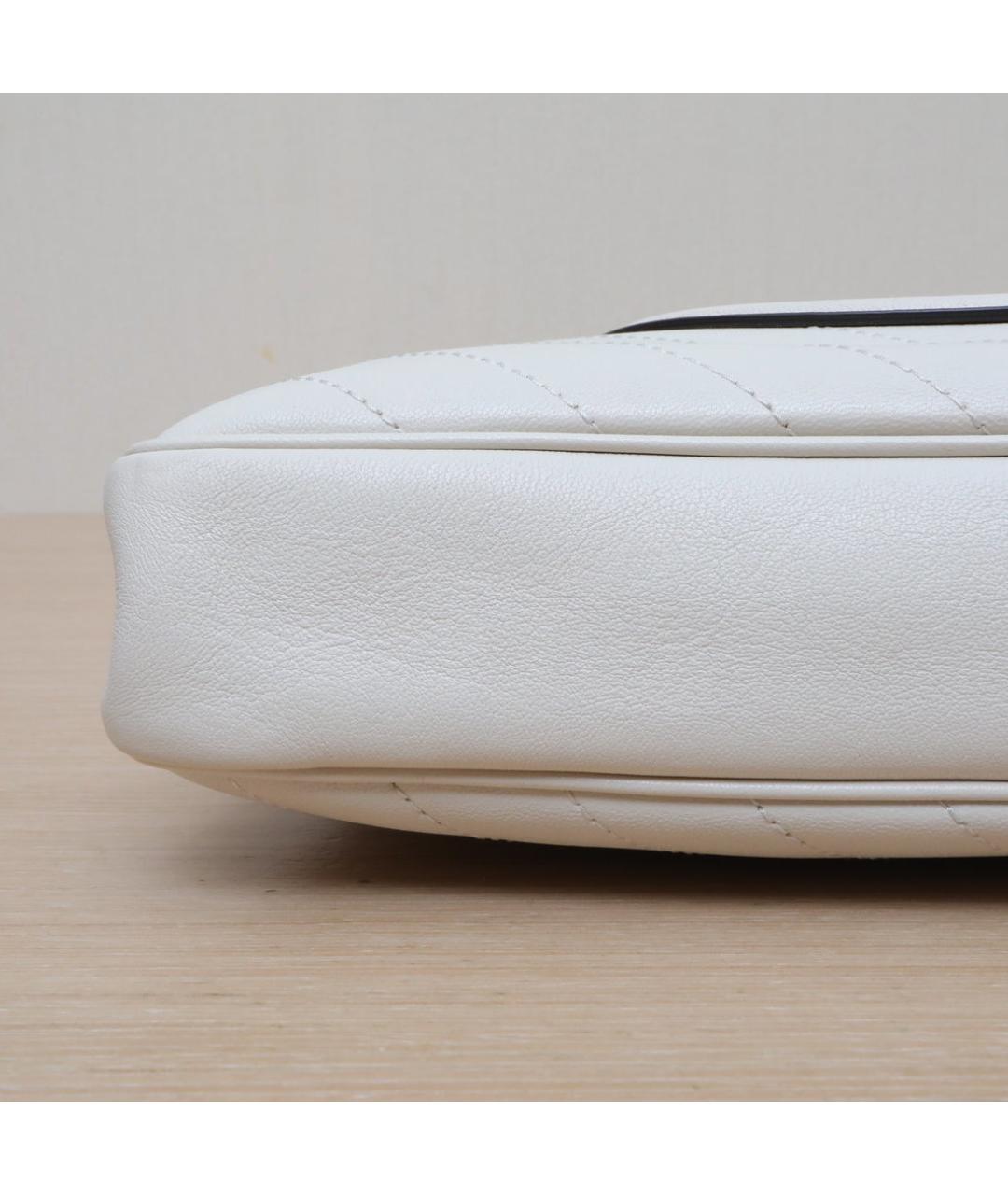 GUCCI Белая кожаная сумка через плечо, фото 8