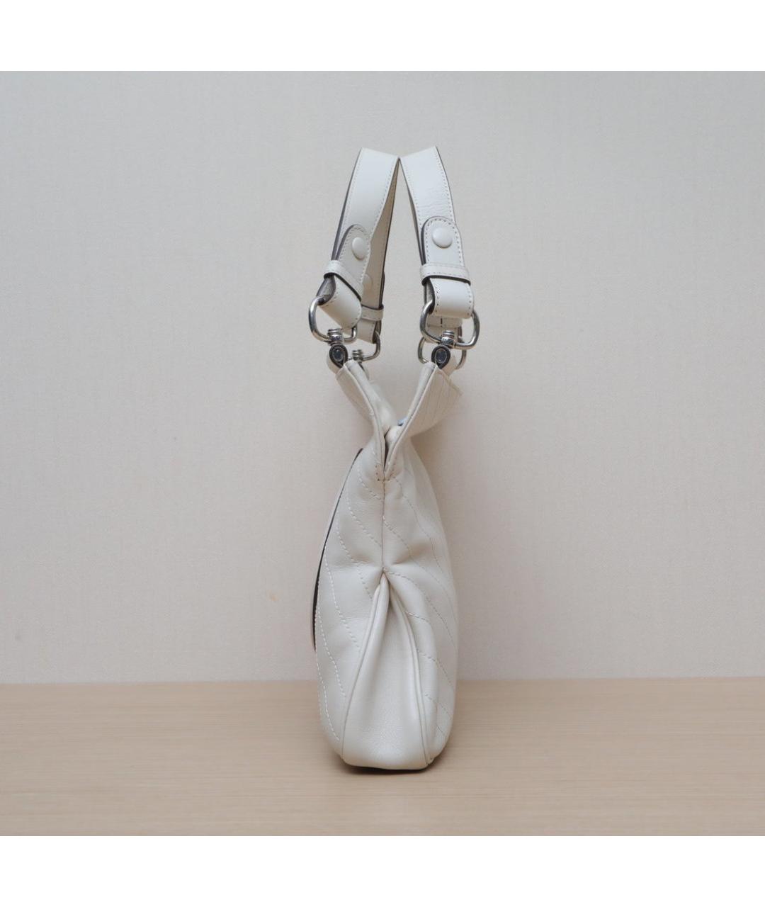 GUCCI Белая кожаная сумка через плечо, фото 4