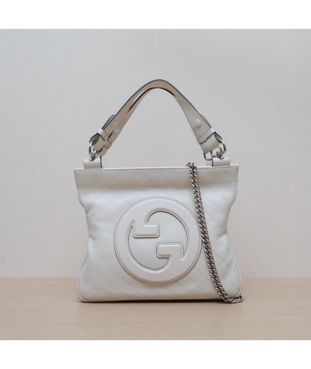 GUCCI Белая кожаная сумка через плечо, фото 2