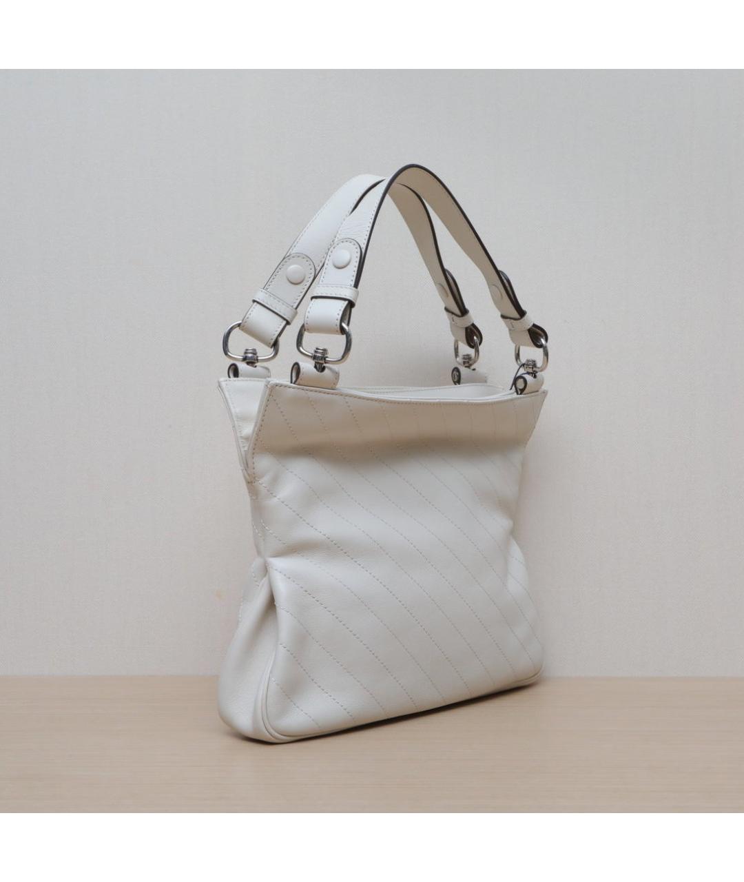 GUCCI Белая кожаная сумка через плечо, фото 5