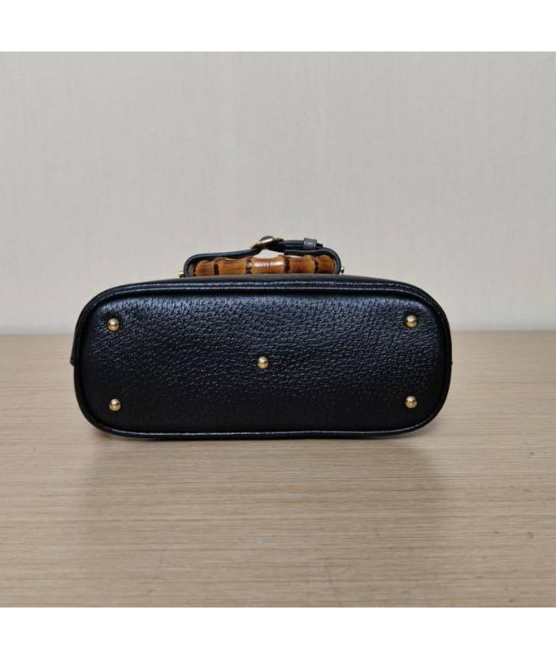 GUCCI Черная кожаная сумка через плечо, фото 5