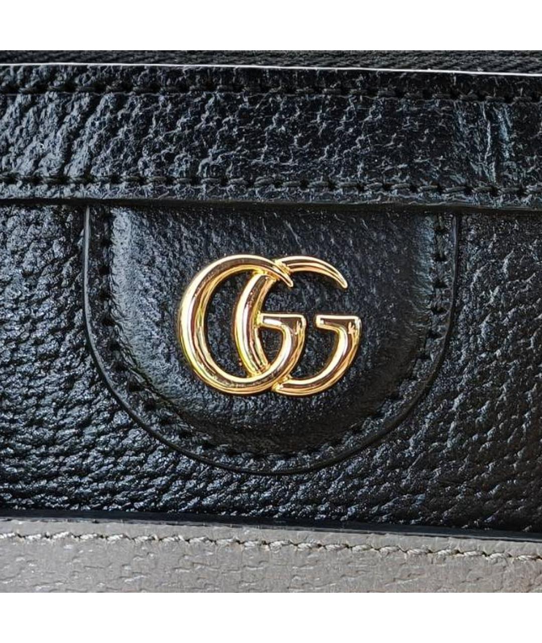 GUCCI Черная кожаная сумка через плечо, фото 8