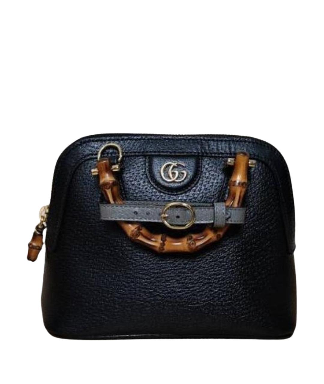 GUCCI Черная кожаная сумка через плечо, фото 1