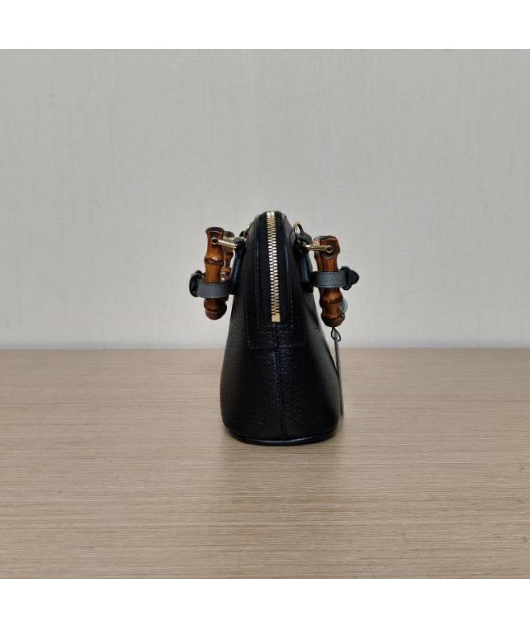 GUCCI Черная кожаная сумка через плечо, фото 3