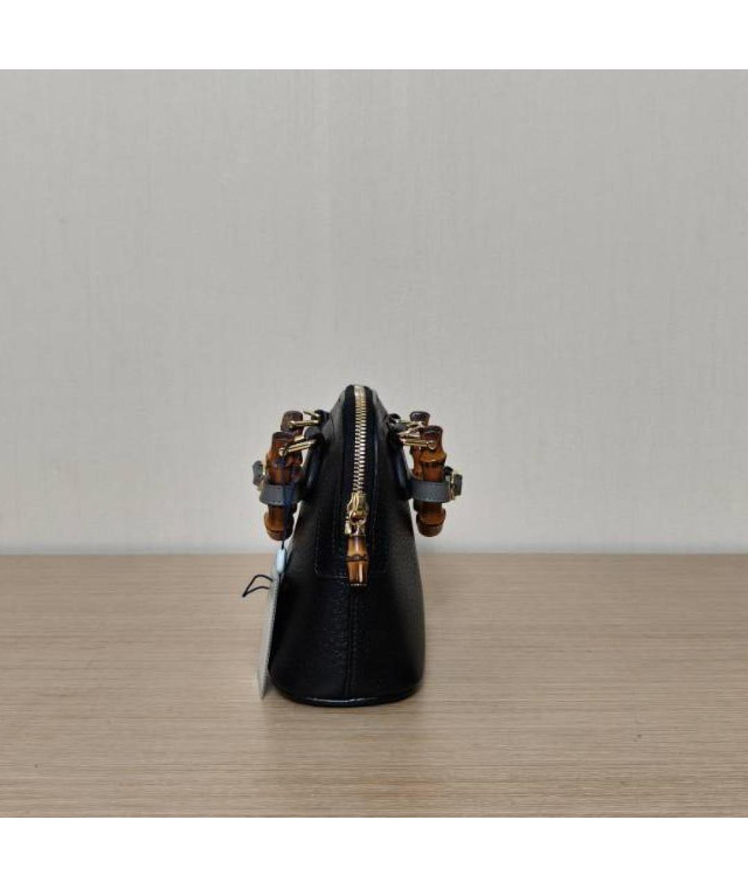 GUCCI Черная кожаная сумка через плечо, фото 7