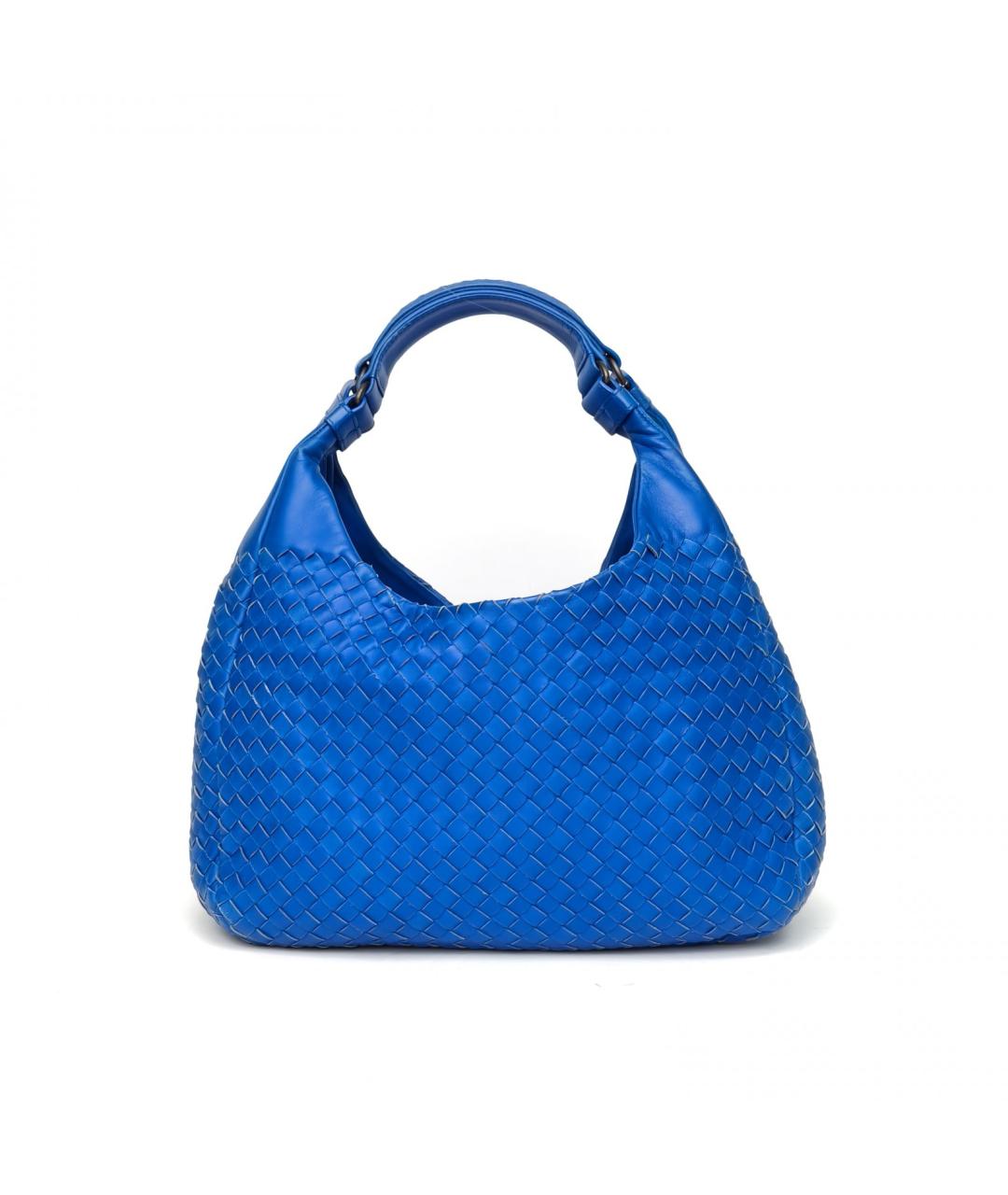 BOTTEGA VENETA Синяя кожаная сумка через плечо, фото 2
