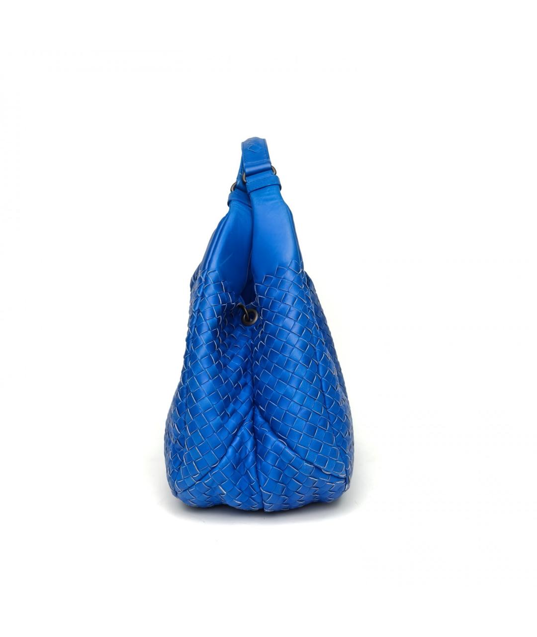 BOTTEGA VENETA Синяя кожаная сумка через плечо, фото 3