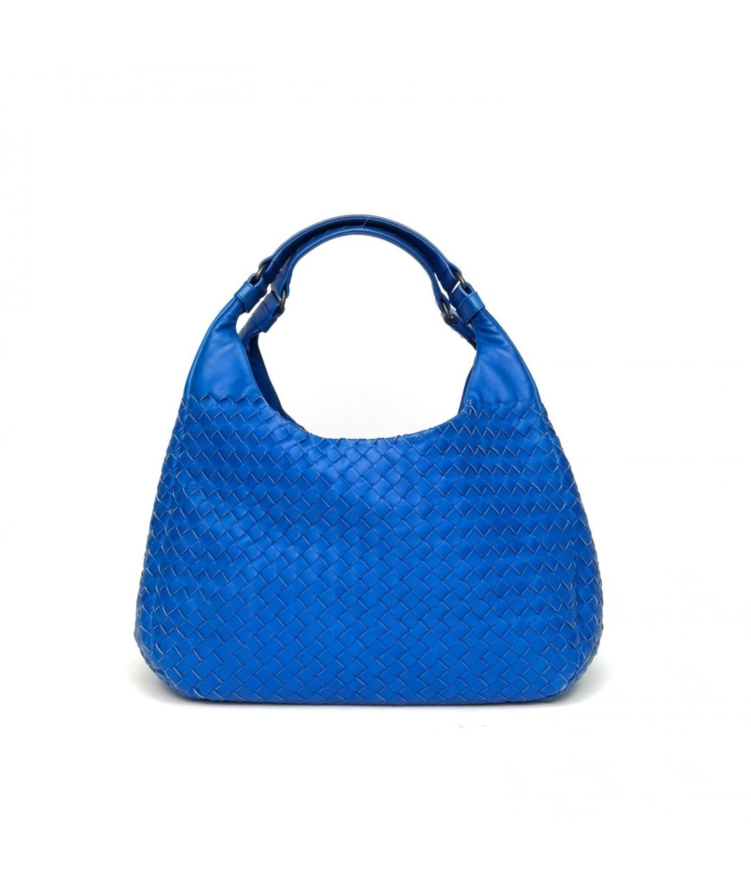 BOTTEGA VENETA Синяя кожаная сумка через плечо, фото 4