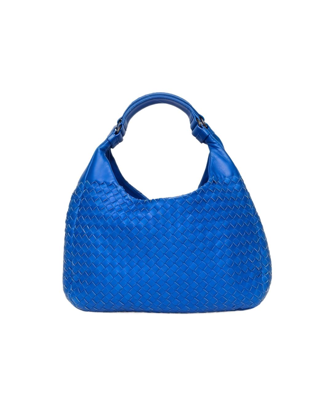 BOTTEGA VENETA Синяя кожаная сумка через плечо, фото 10