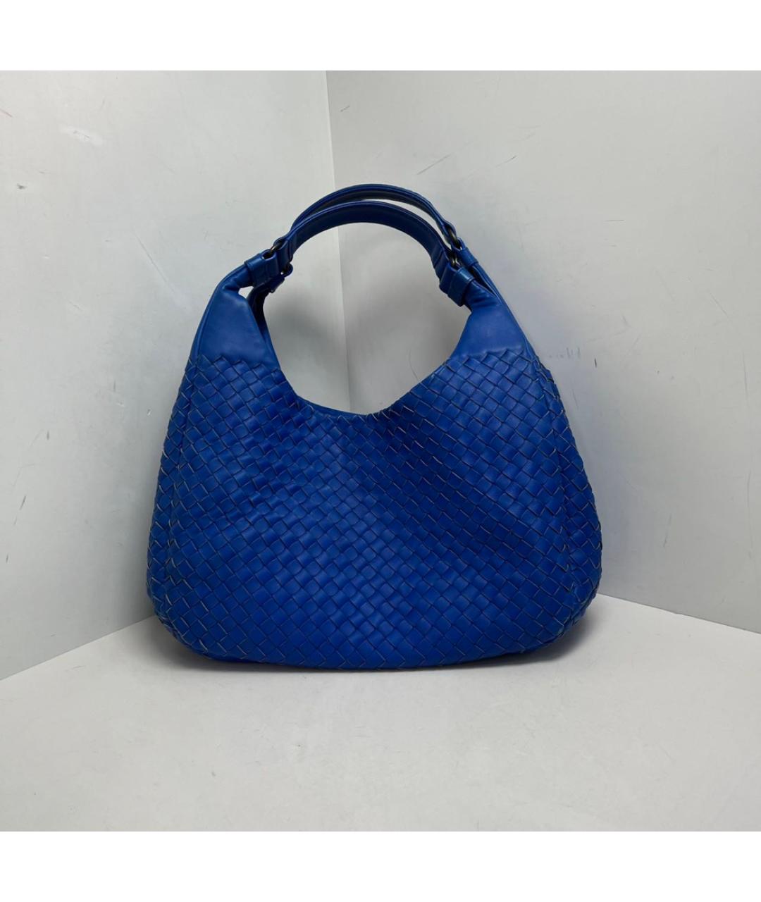 BOTTEGA VENETA Синяя кожаная сумка через плечо, фото 8