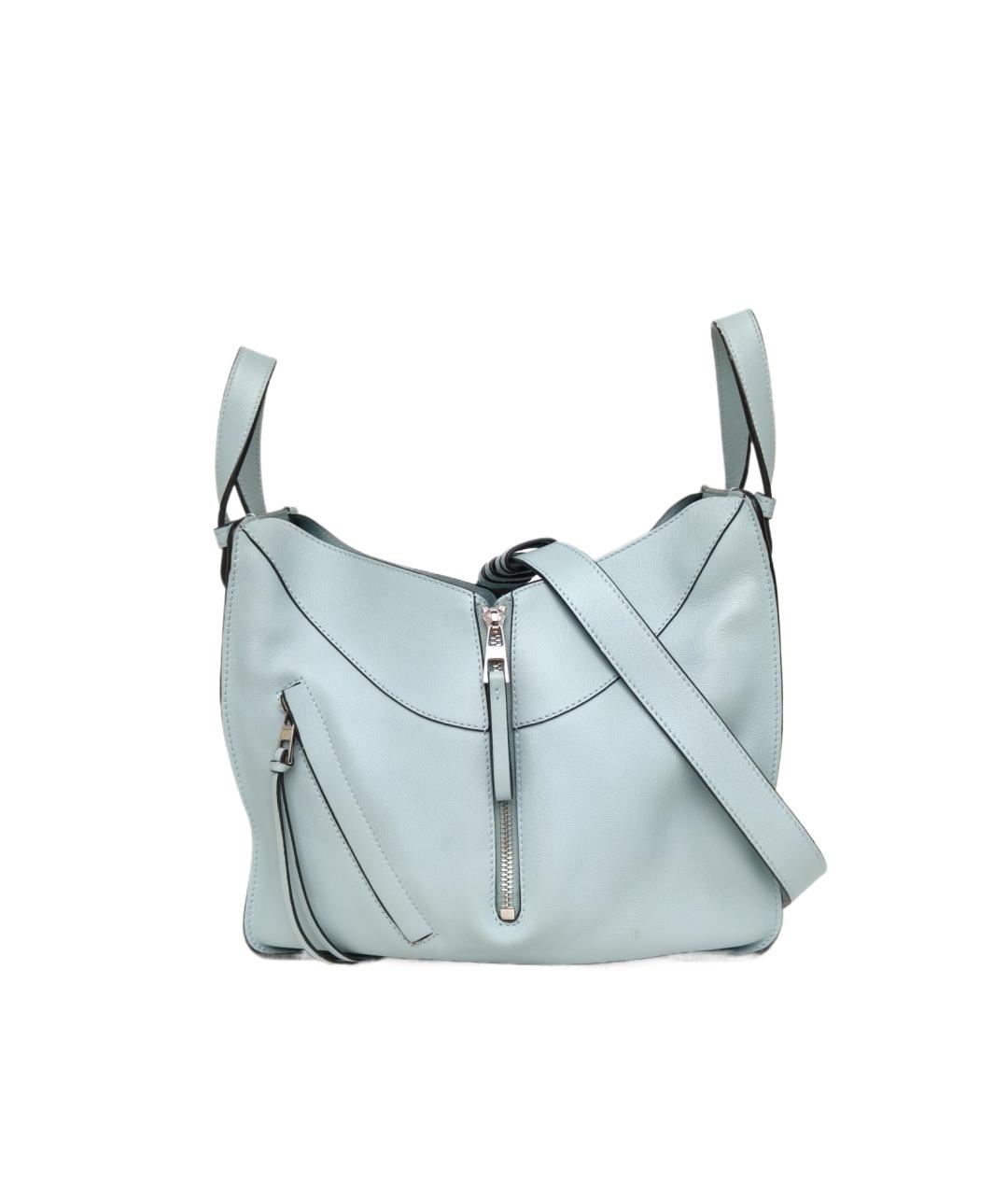 LOEWE Голубая кожаная сумка через плечо, фото 10