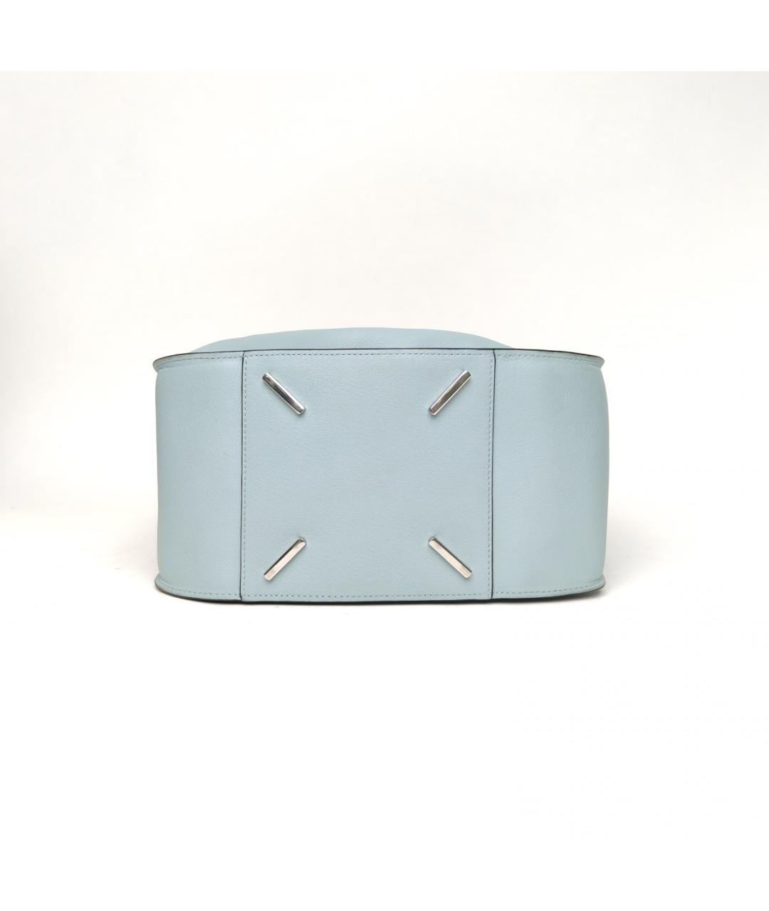 LOEWE Голубая кожаная сумка через плечо, фото 6