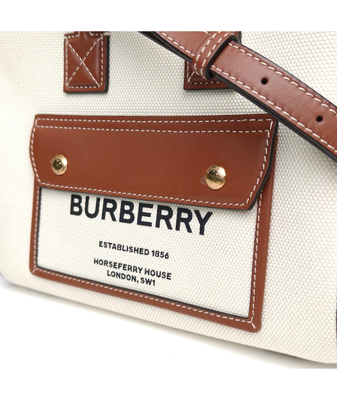 BURBERRY Белая сумка через плечо, фото 8