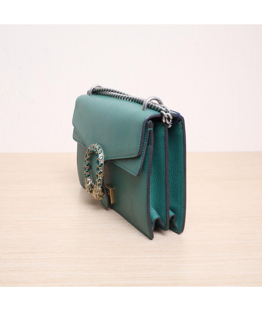 GUCCI Зеленая кожаная сумка через плечо, фото 3