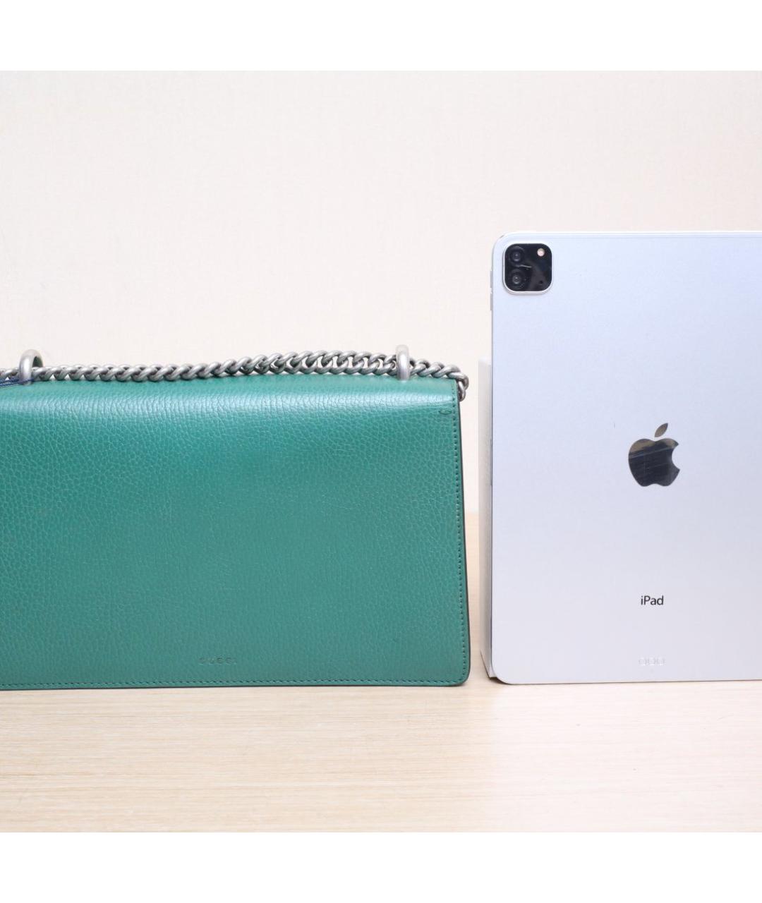 GUCCI Зеленая кожаная сумка через плечо, фото 6