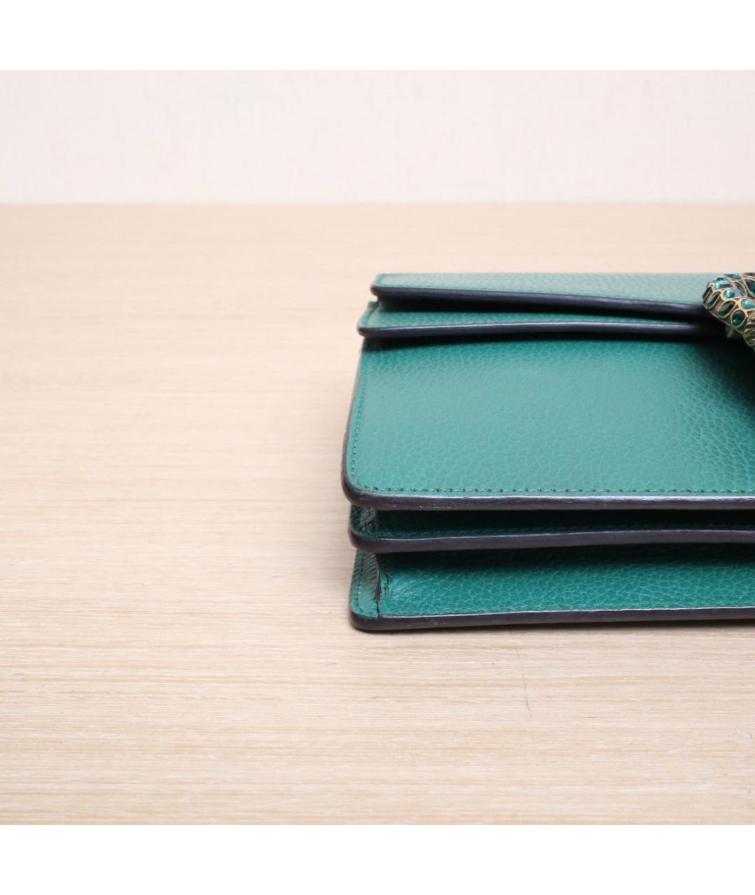 GUCCI Зеленая кожаная сумка через плечо, фото 8