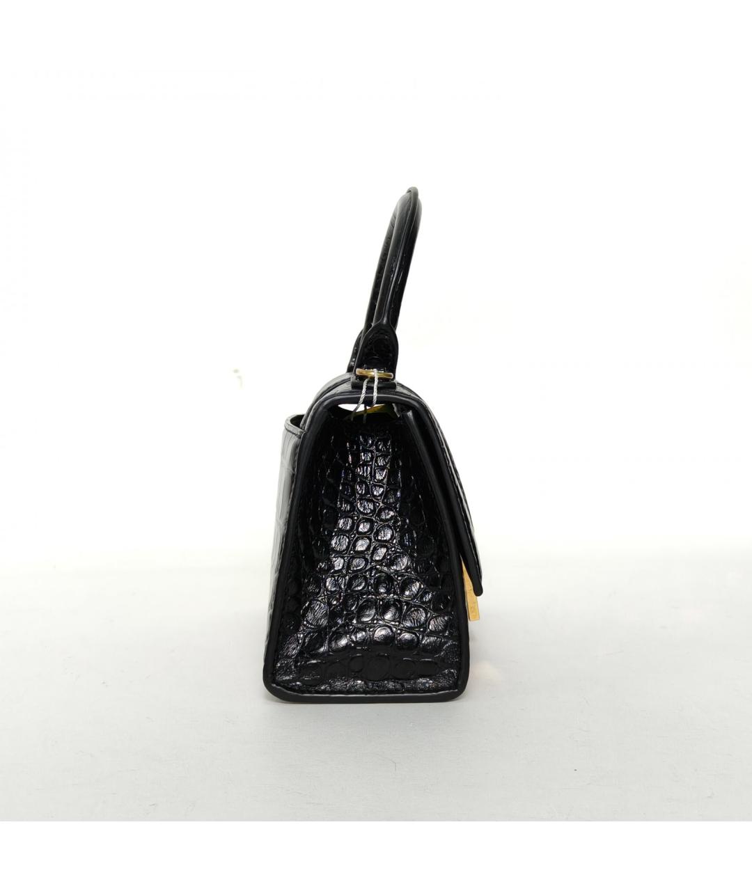 BALENCIAGA Черная кожаная сумка через плечо, фото 4