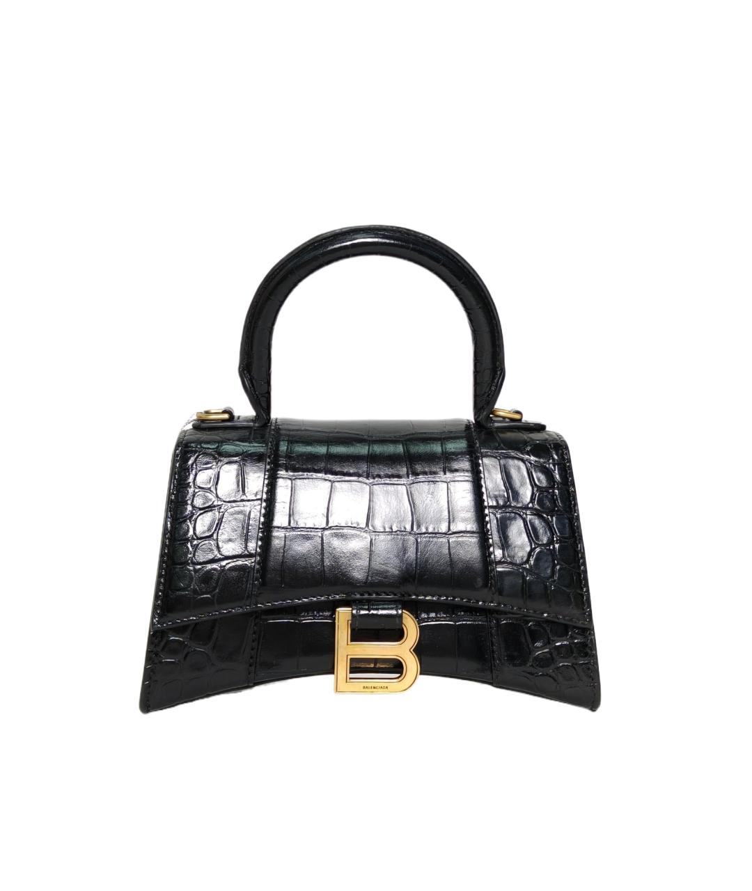 BALENCIAGA Черная кожаная сумка через плечо, фото 10