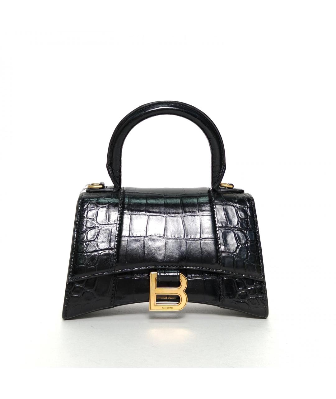 BALENCIAGA Черная кожаная сумка через плечо, фото 3