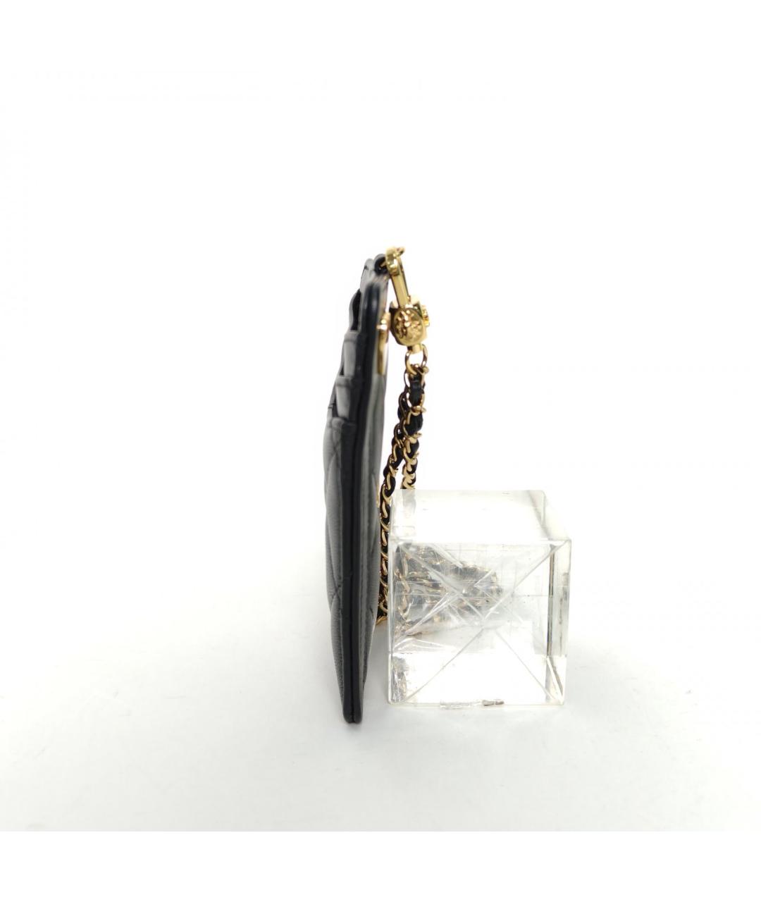 CHANEL Черный кожаный кардхолдер, фото 3