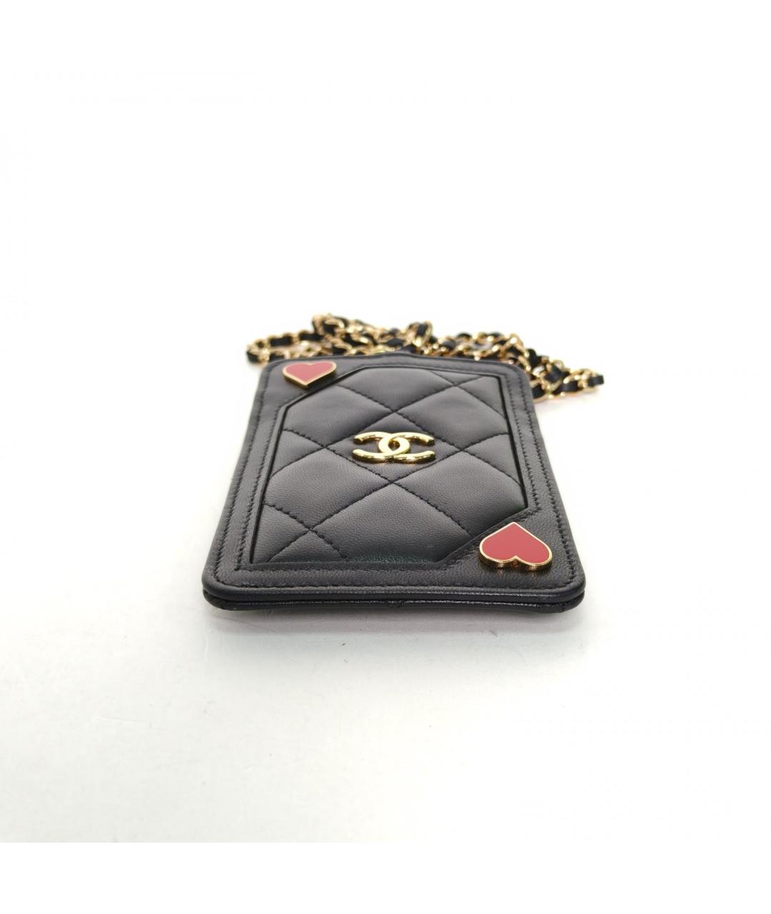 CHANEL Черный кожаный кардхолдер, фото 6