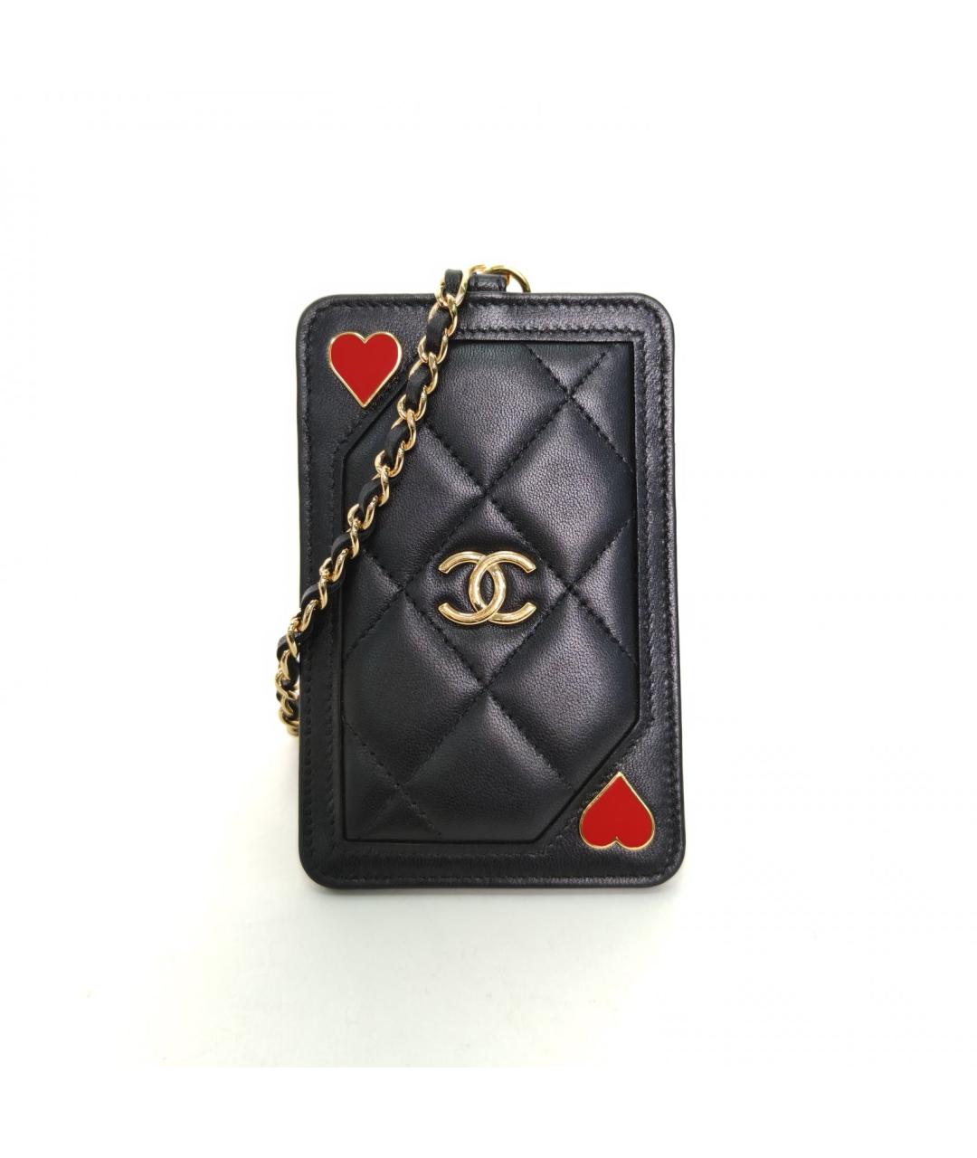 CHANEL Черный кожаный кардхолдер, фото 2