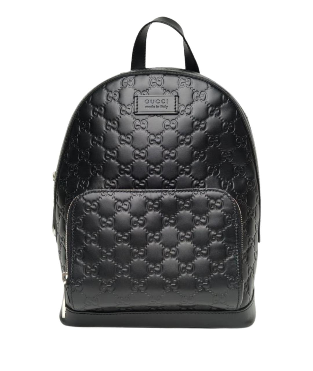 GUCCI Черный кожаный рюкзак, фото 1