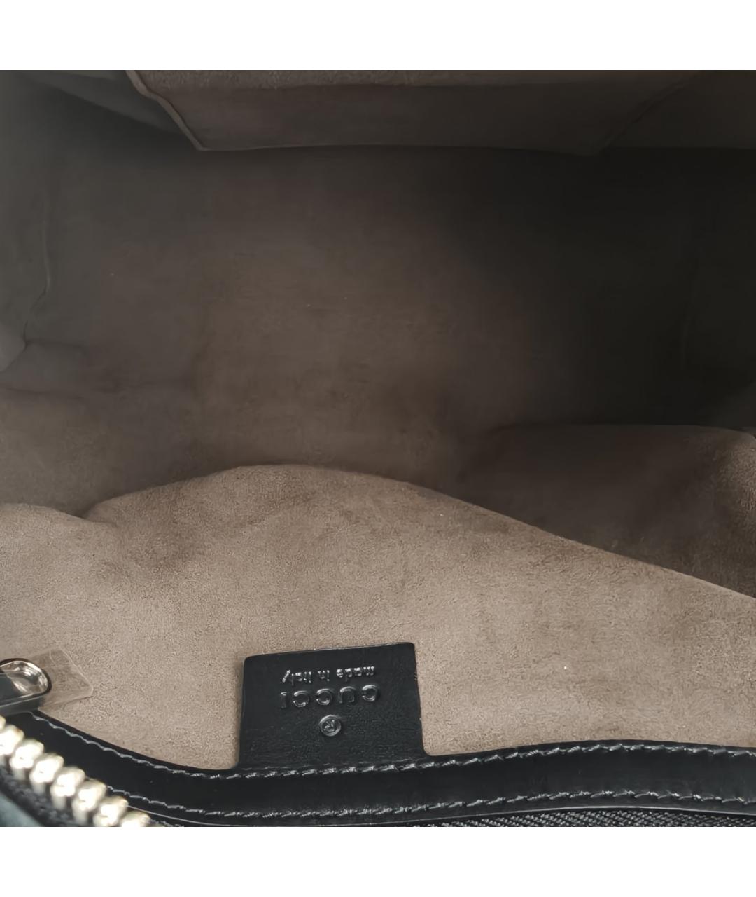 GUCCI Черный кожаный рюкзак, фото 7