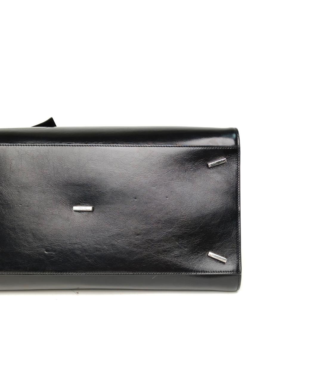 FERRAGAMO Черная кожаная сумка с короткими ручками, фото 7