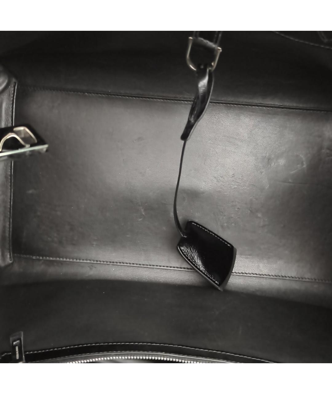 FERRAGAMO Черная кожаная сумка с короткими ручками, фото 9