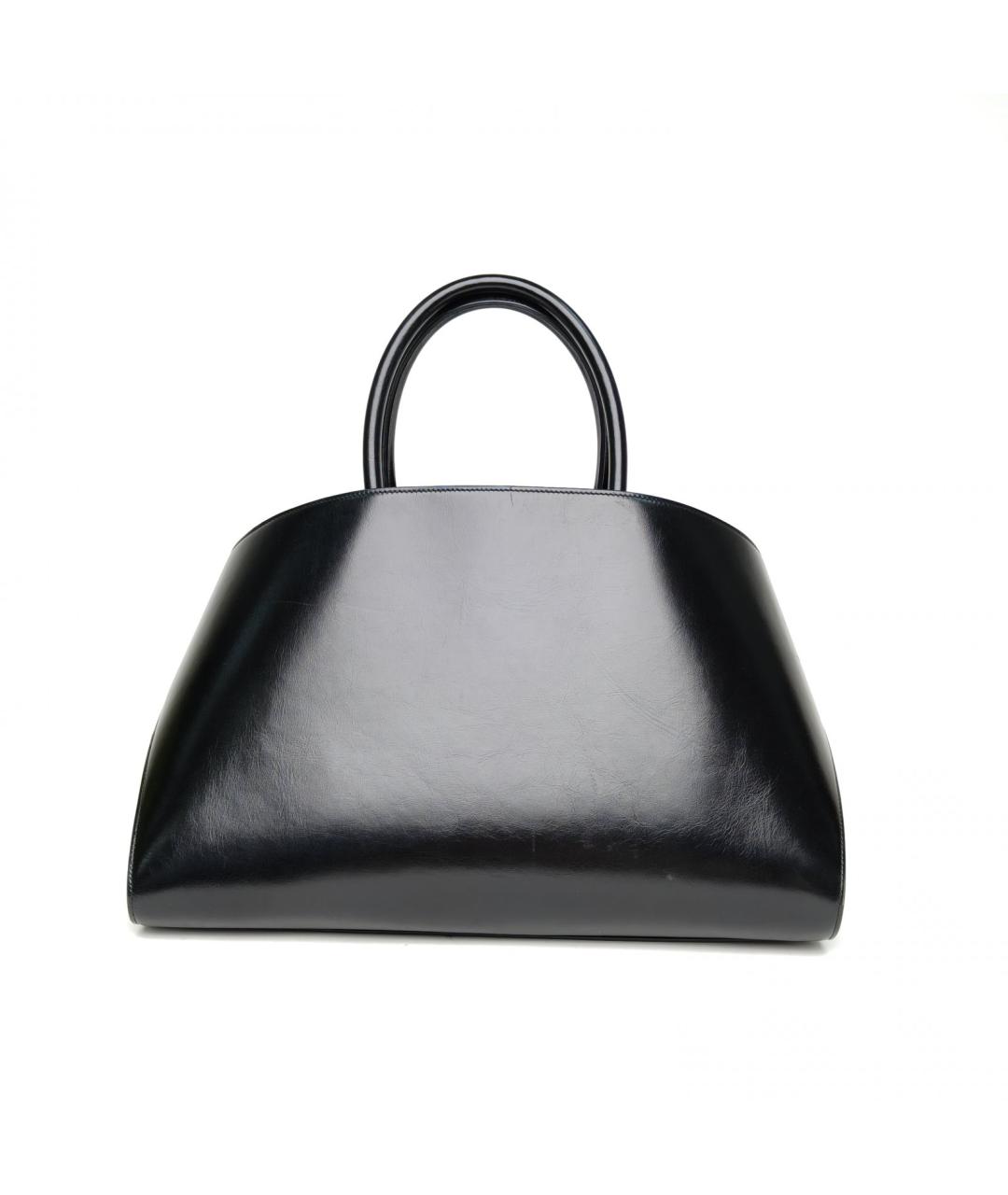 FERRAGAMO Черная кожаная сумка с короткими ручками, фото 4
