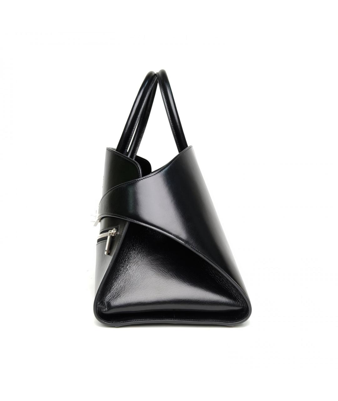 FERRAGAMO Черная кожаная сумка с короткими ручками, фото 3